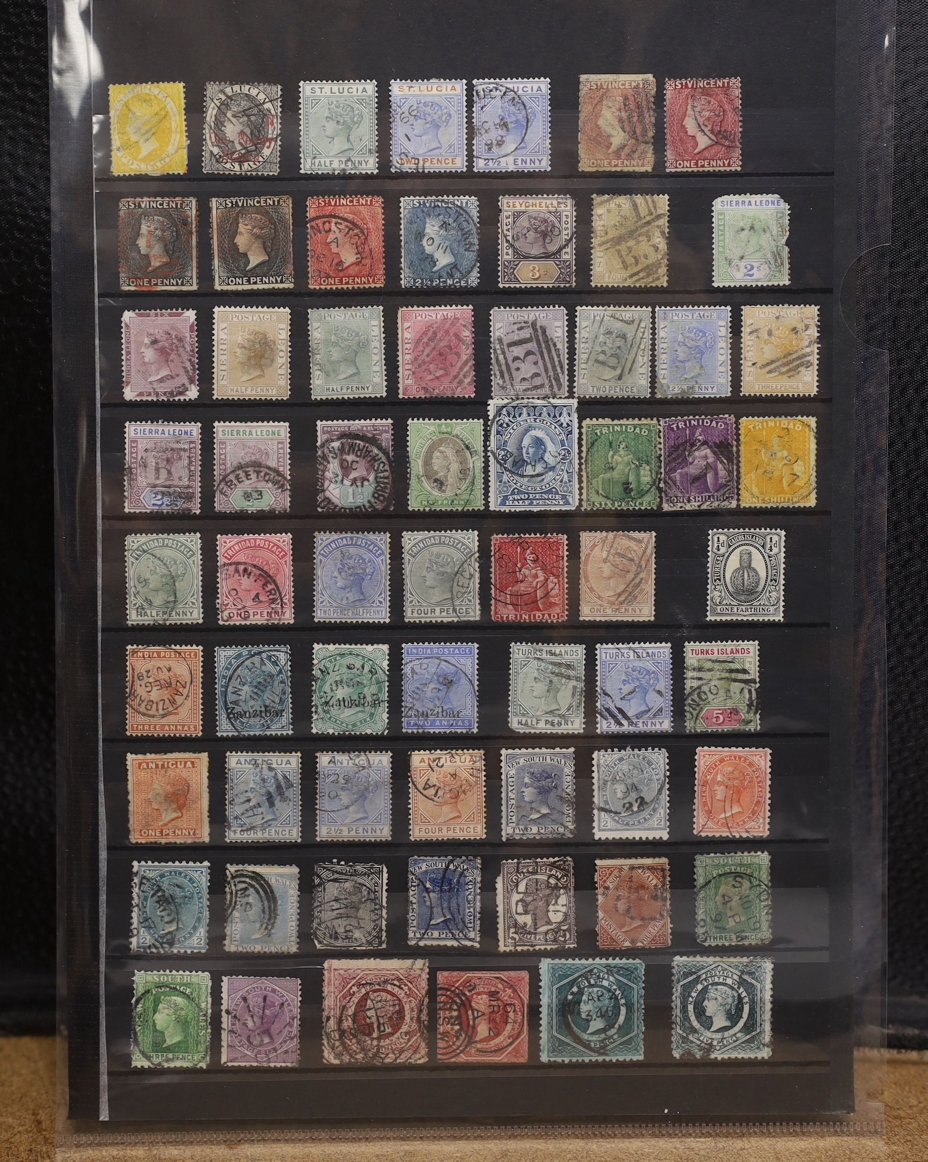 Three hundred and sixty GB and Commonwealth stamps, 19th century